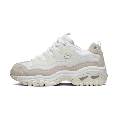 (W) Skechers Energy White/Brown