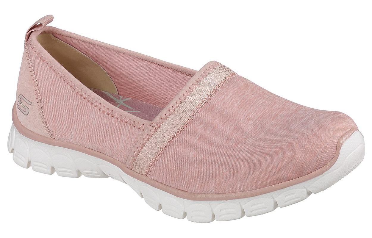 Lookbook Skechers 女款 EZ Flex 3.0 一脚蹬运动休閒鞋 粉白