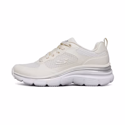 (W) Skechers Fashion Fit Running Shoes White