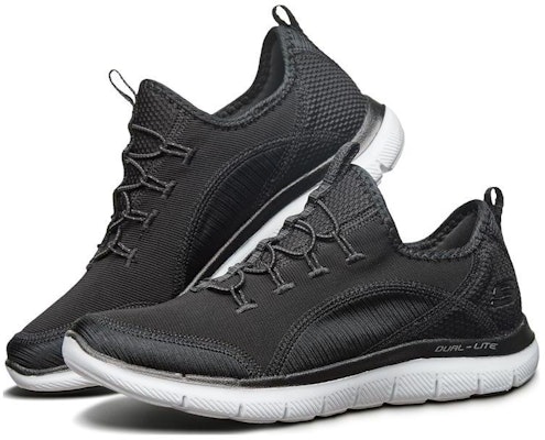 (Women) Skechers Flex Appeal 2.0 'Black' 12903-BKW Lookbook (Women) Skechers Flex Appeal 2.0 'Black' 12903-BKW