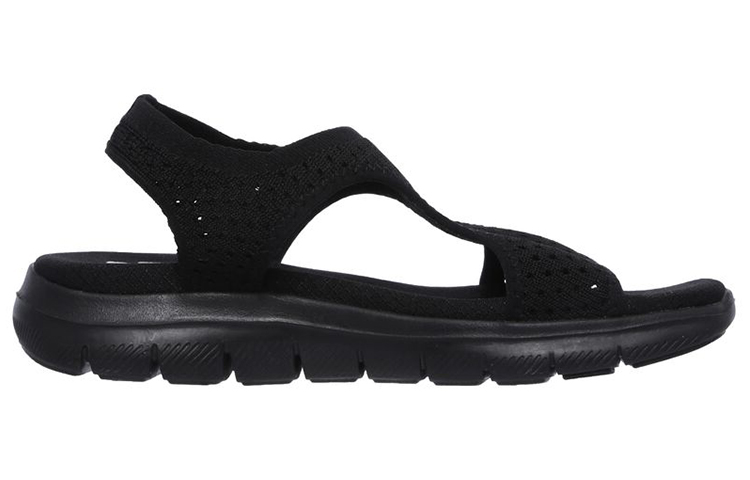 Order (Women) Skechers Flex Appeal 2.0 'Black Casual Sandal' 31674-BBK