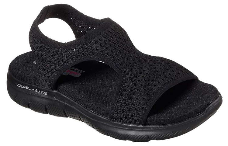 Lookbook (Women) Skechers Flex Appeal 2.0 'Black Casual Sandal' 31674-BBK