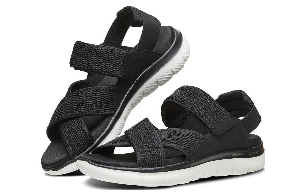Lookbook (Women) Skechers Flex Appeal 2.0 'Black Casual Sport Sandal' 66666154-BLK