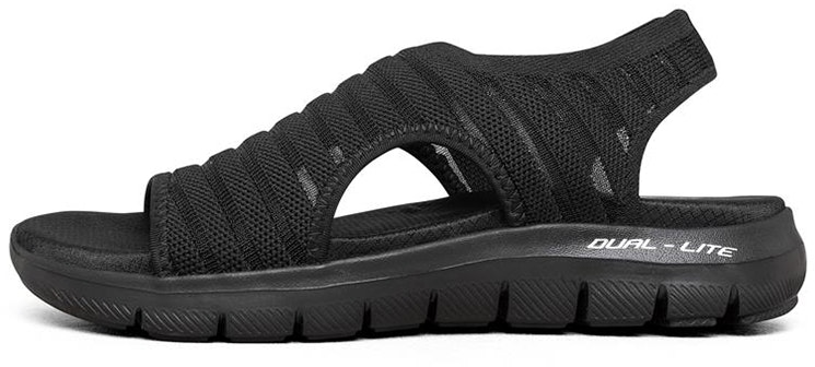 women-skechers-flex-appeal-2-0-fashion-sandal-black-119121-bbk