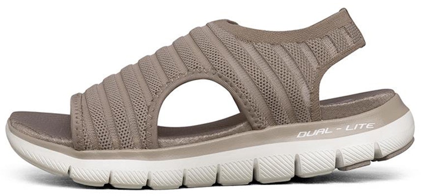(Women) Skechers Flex Appeal 2.0 'Fashion Sandal Grey Brown' 119121-TPE Buy (Women) Skechers Flex Appeal 2.0 'Fashion Sandal Grey Brown' 119121-TPE