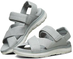 Lookbook Skechers Flex Appeal 2.0 運動休閒涼鞋 女款 淺灰色