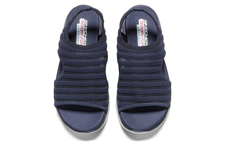Shop (Women) Skechers Flex Appeal 2.0 'Navy Blue Fashion Sandal' 119121-NVY