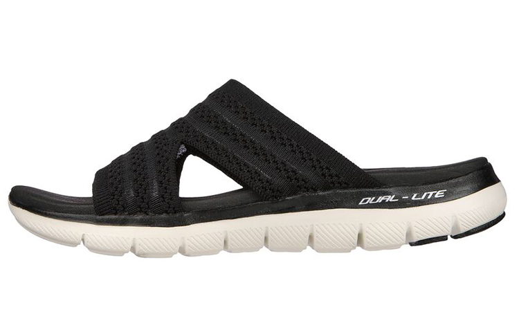 (Women) Skechers Flex Appeal 2.5 'Black and White' 119270-BLK