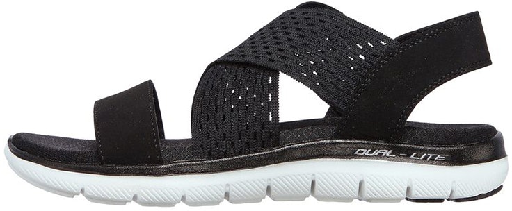 women-skechers-flex-appeal-2-5-black-comfort-sandal-119099-blk