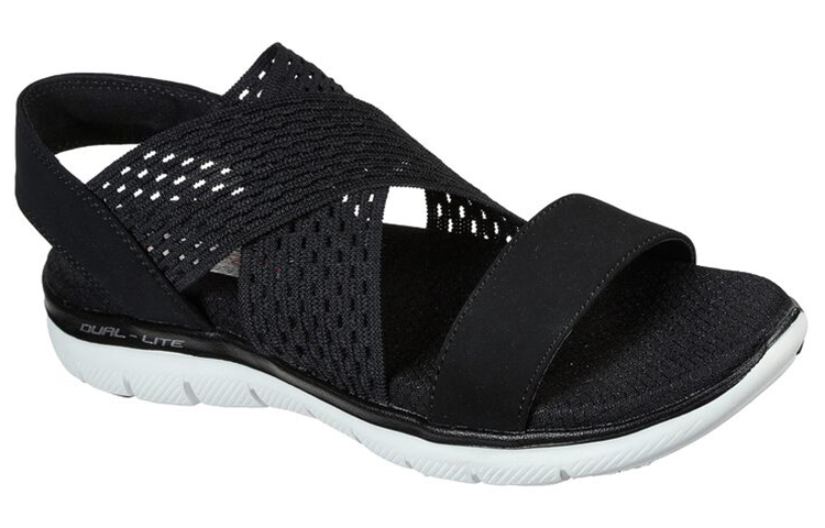 Lookbook (Women) Skechers Flex Appeal 2.5 'Black Comfort Sandal' 119099-BLK