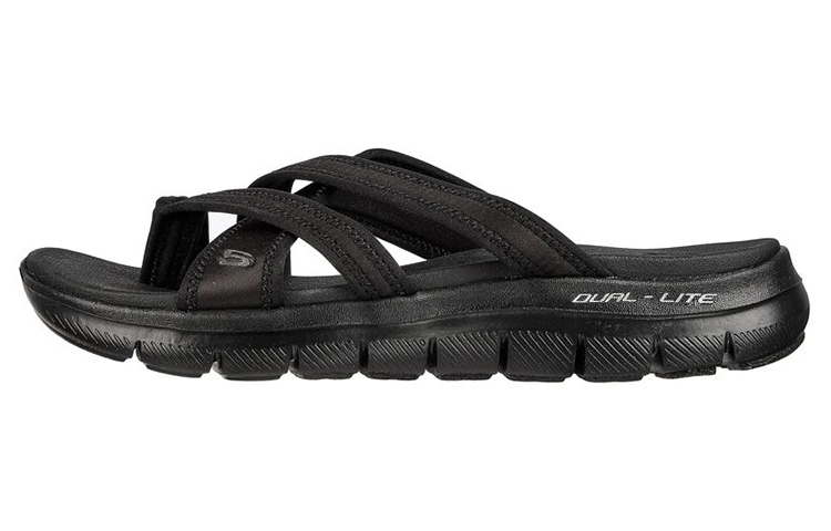 (Women) Skechers Flex Appeal 2.5 Slippers 'Casual Comfort Black' 119248-BBK