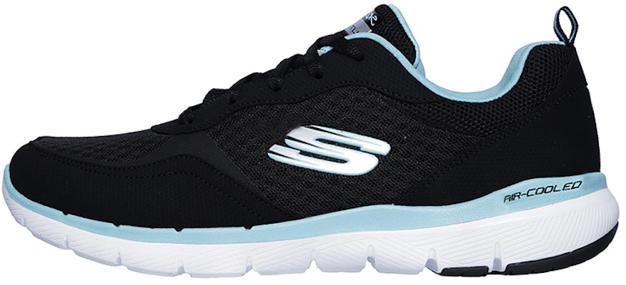 (Women) Skechers Flex Appeal 3.0 'Black Blue' 13069-BKTQ Buy (Women) Skechers Flex Appeal 3.0 'Black Blue' 13069-BKTQ