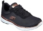 Lookbook (W) Skechers Flex Appeal 3.0 'Hitam Emas' 13070-BKRG