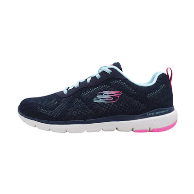 (W) Skechers Flex Appeal 3.0 'Blue Pink'