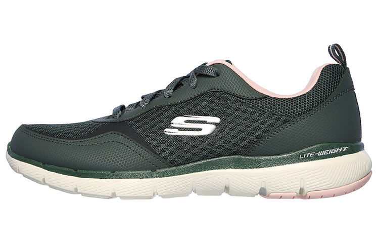 Buy Skechers 女士 Flex Appeal 3.0 低帮運動鞋 墨綠色