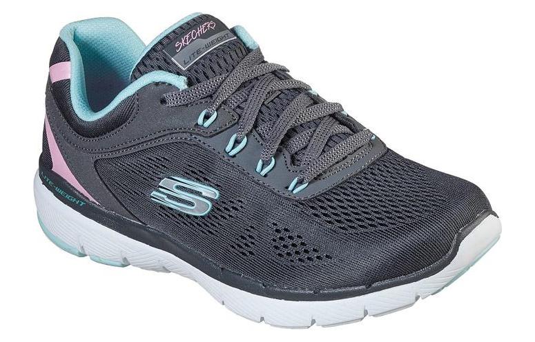 Lookbook (Women) Skechers Flex Appeal 3.0 'Grey Blue Pink' 13474-CCTQ
