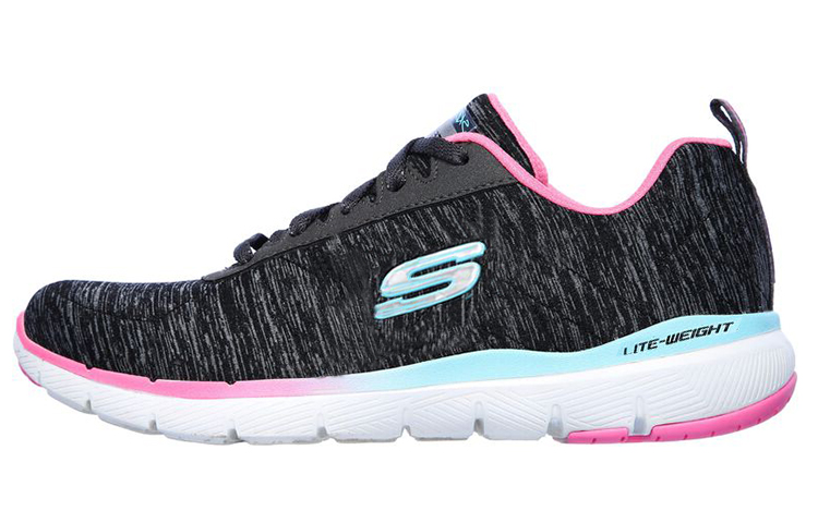 (Women) Skechers Flex Appeal 3.0 Low-Top Gray/Pink 149008-BKMT