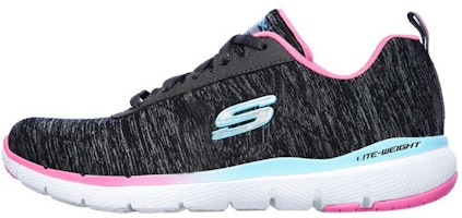 (Women) Skechers Flex Appeal 3.0 Low-Top Gray/Pink 149008-BKMT (Women) Skechers Flex Appeal 3.0 Low-Top Gray/Pink 149008-BKMT