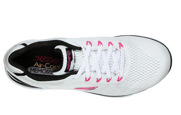 Lookbook (W) Skechers Flex Appeal 3.0 Lage Sportschoen Wit/Zwart/Roze 13474-WBHP