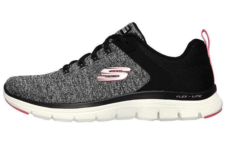(Women) Skechers Flex Appeal 4.0 'Black Grey' 149307-BKPK