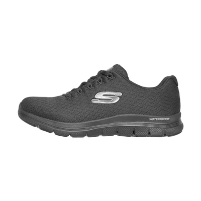 (W) Skechers Flex Appeal 4.0 'Coated Fidelity All Black'