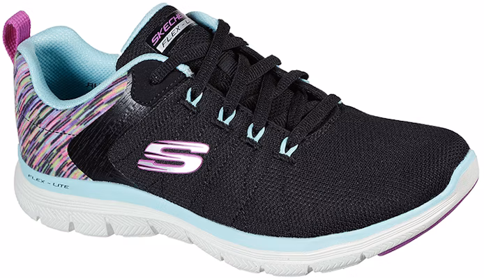 Skechers Flex Appeal 4.0 Dream Easy 舒適透氣 低筒運動鞋 女款 黑紫 Lookbook Skechers Flex Appeal 4.0 Dream Easy 舒適透氣 低筒運動鞋 女款 黑紫