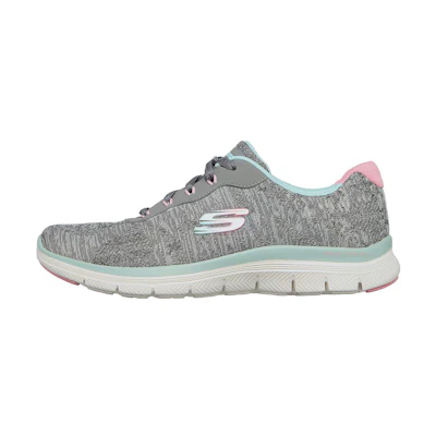 (W) Skechers Flex Appeal 4.0 'Fresh Move Grey Pink'