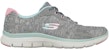 (W) Skechers Flex Appeal 4.0 'Fresh Move Kelabu Pink' 149570-GYMN