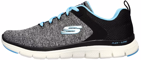 (Women) Skechers Flex Appeal 4.0 'Grey Black Blue' 149307-BKLB (Women) Skechers Flex Appeal 4.0 'Grey Black Blue' 149307-BKLB