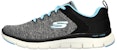 (W) Skechers Flex Appeal 4.0 'Kelabu Hitam Biru' 149307-BKLB