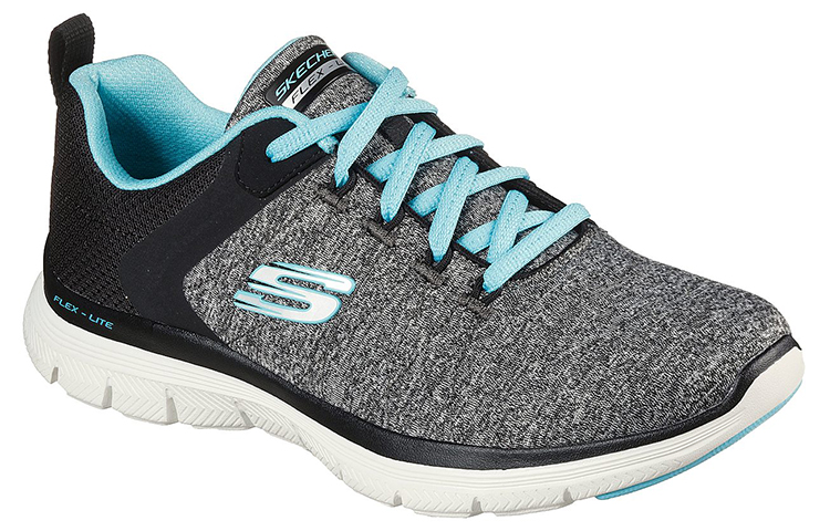 Lookbook (W) Skechers Flex Appeal 4.0 ''Grijs Zwart Blauw'' 149307-BKLB