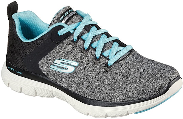 Skechers Flex Appeal 4.0 低筒跑步鞋 女款 灰黑藍 Lookbook Skechers Flex Appeal 4.0 低筒跑步鞋 女款 灰黑藍
