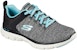 (W) Skechers Flex Appeal 4.0 'Kelabu Hitam Biru' 149307-BKLB