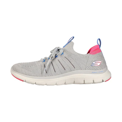 (W) Skechers Flex Appeal 4.0 'Grey Pink'