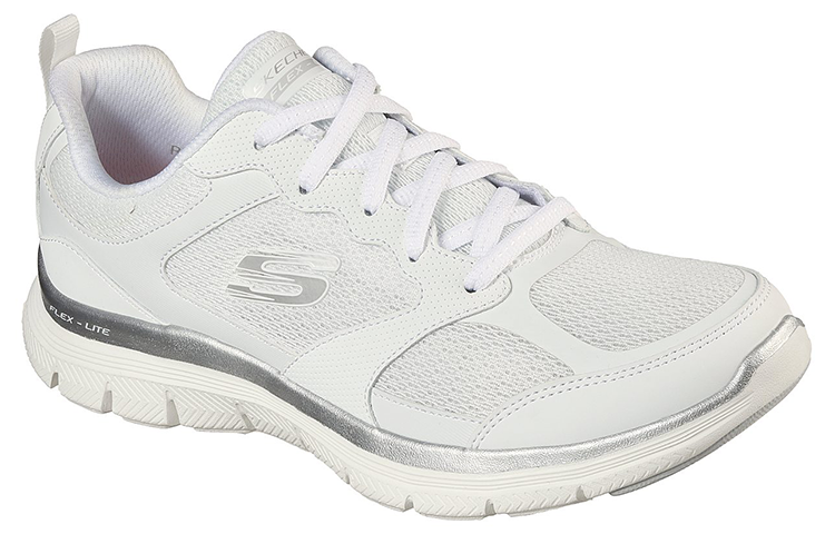 Lookbook Skechers Flex Appeal 4.0 - Active Flow 低筒 跑步鞋 女式 白色