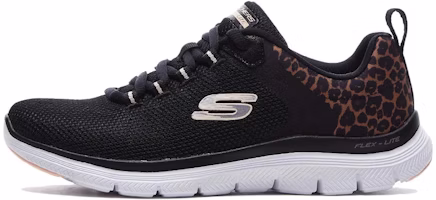 (Women) Skechers Flex Appeal 4.0 'Wild Ballad Black' 149582-BKLD (Women) Skechers Flex Appeal 4.0 'Wild Ballad Black' 149582-BKLD