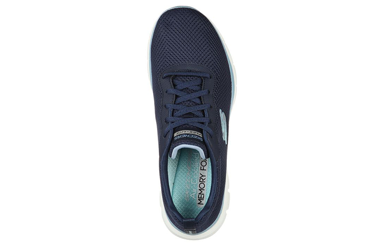 Lookbook (W) Skechers Flex Appeal 4.0 Low-Top 'Biru Biru Muda' 149303-NVBL