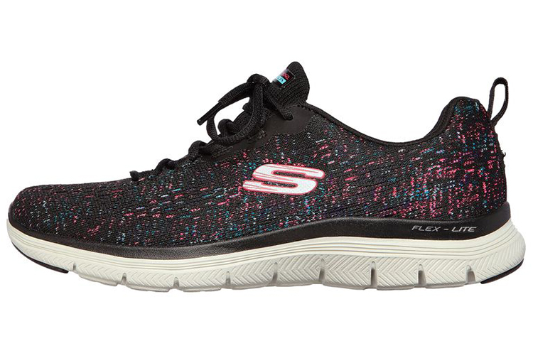 (Women) Skechers Flex Appeal 4.0 Low-Top Black/Blue/Pink 149301-BBLP