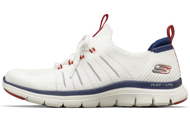 (Women) Skechers Flex Appeal 4.0 Low-Top White/Blue 149306-WNVR