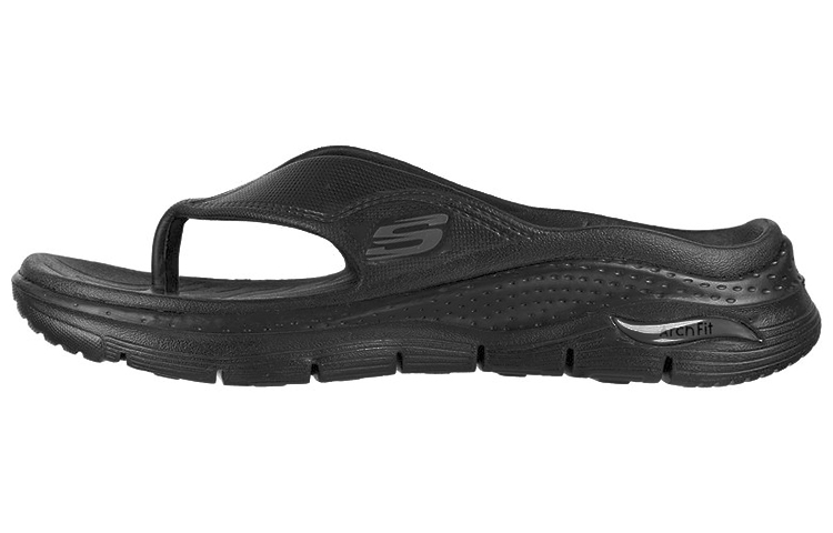 (Women) Skechers Foamies: Arch Fit 'Fashion Casual Slipper Black' 111405-BBK