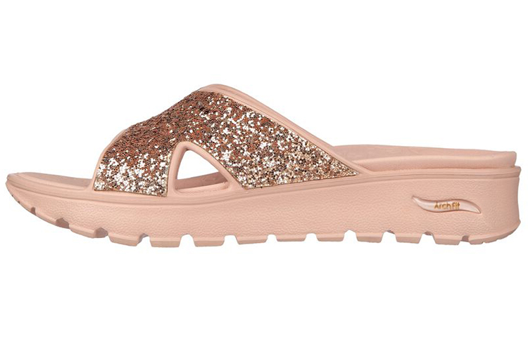 (Women) Skechers Foamies: Arch Fit 'Pink Casual Slipper' 111377-ROS