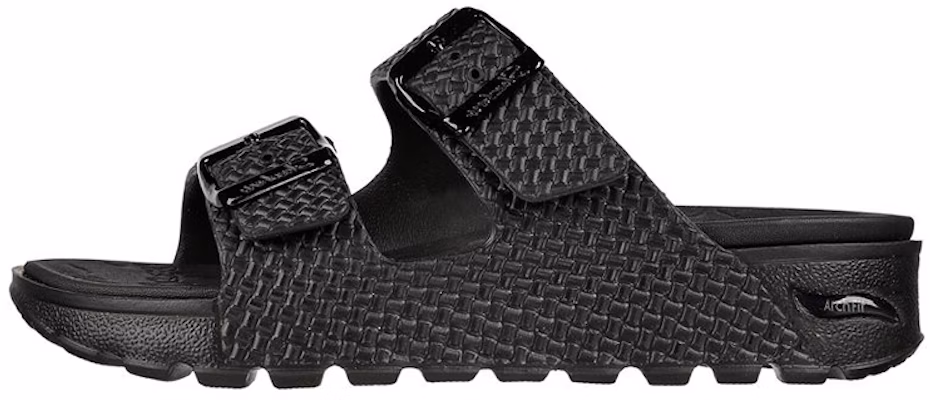 (Women) Skechers Foamies: Arch Fit Footsteps 'Hi'ness Pure Black' 111378-BBK Buy (Women) Skechers Foamies: Arch Fit Footsteps 'Hi'ness Pure Black' 111378-BBK