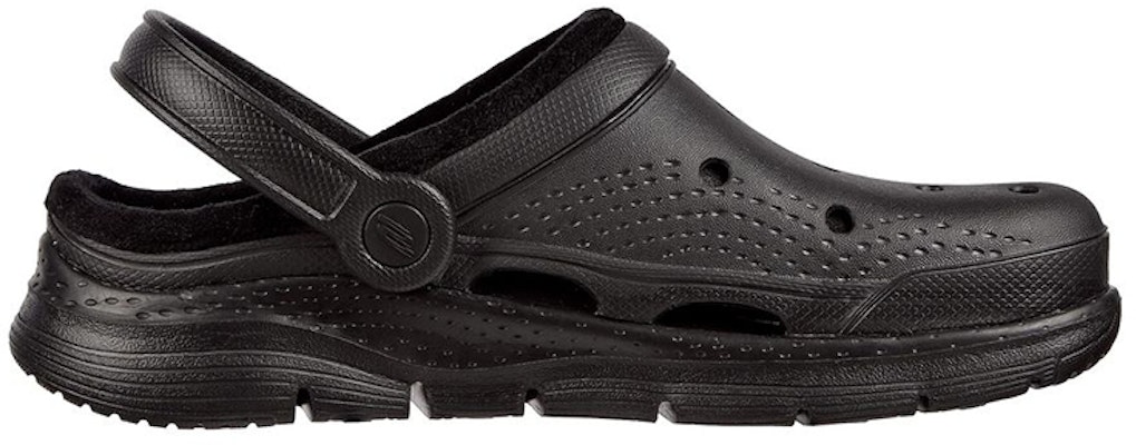 (Women) Skechers Foamies: Arch Fit Lined-Cozy Gal 'Black Hollow Cut Sport Slide' 111386-BBK Order (Women) Skechers Foamies: Arch Fit Lined-Cozy Gal 'Black Hollow Cut Sport Slide' 111386-BBK