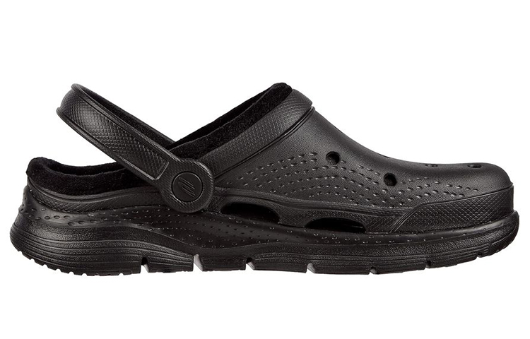 Order (Women) Skechers Foamies: Arch Fit Lined-Cozy Gal 'Black Hollow Cut Sport Slide' 111386-BBK