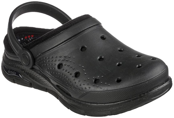 (Women) Skechers Foamies: Arch Fit Lined-Cozy Gal 'Black Hollow Cut Sport Slide' 111386-BBK Lookbook (Women) Skechers Foamies: Arch Fit Lined-Cozy Gal 'Black Hollow Cut Sport Slide' 111386-BBK