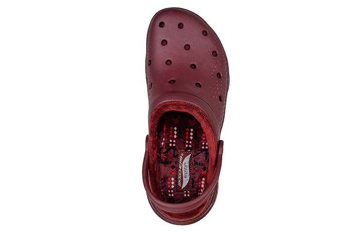 Shop (Women) Skechers Foamies: Arch Fit Lined-Cozy Gal Slipper 'Burgundy' 111386-BURG