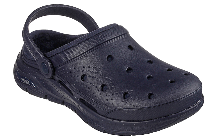 Shop (Women) Skechers Foamies: Arch Fit Lined-Cuddle Life 'Blue' 111389-NVY