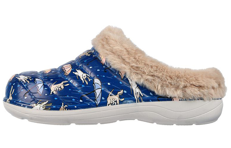 (Women) Skechers Foamies: Cozy Camper 'Lined-Fur Life Blue' 111035-NVMT