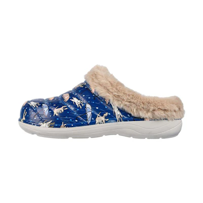 (W) Skechers Foamies: Cozy Camper 'Lined-Fur Life Blue'