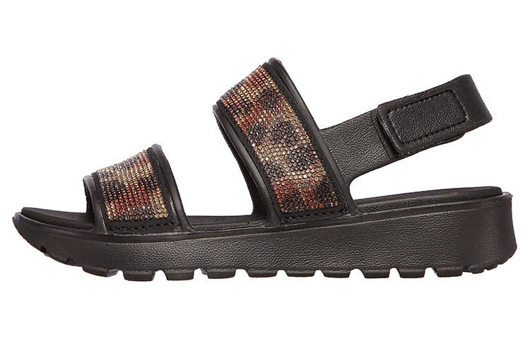 (Women) Skechers Foamies: Footsteps 'Lightweight Casual Sandal Black' 111097-BLK